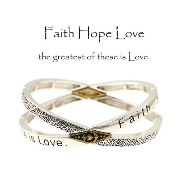 Jewelry - Faith, Hope, Love X-Shaped Bracelet